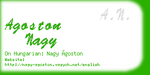 agoston nagy business card